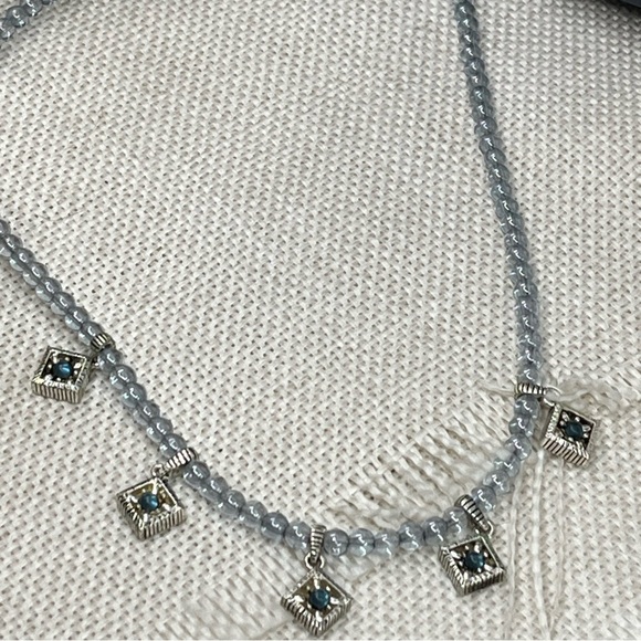 ✨ Vintage Napier Azure Dreams 16-18" Station Necklace - Picture 11 of 17